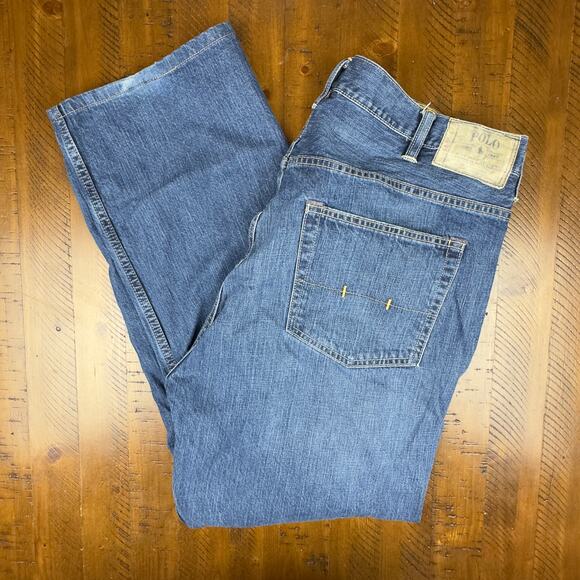Polo Ralph Lauren Classic 867 Men's Blue Denim Jeans Size 42x32 - Picture 1 of 16